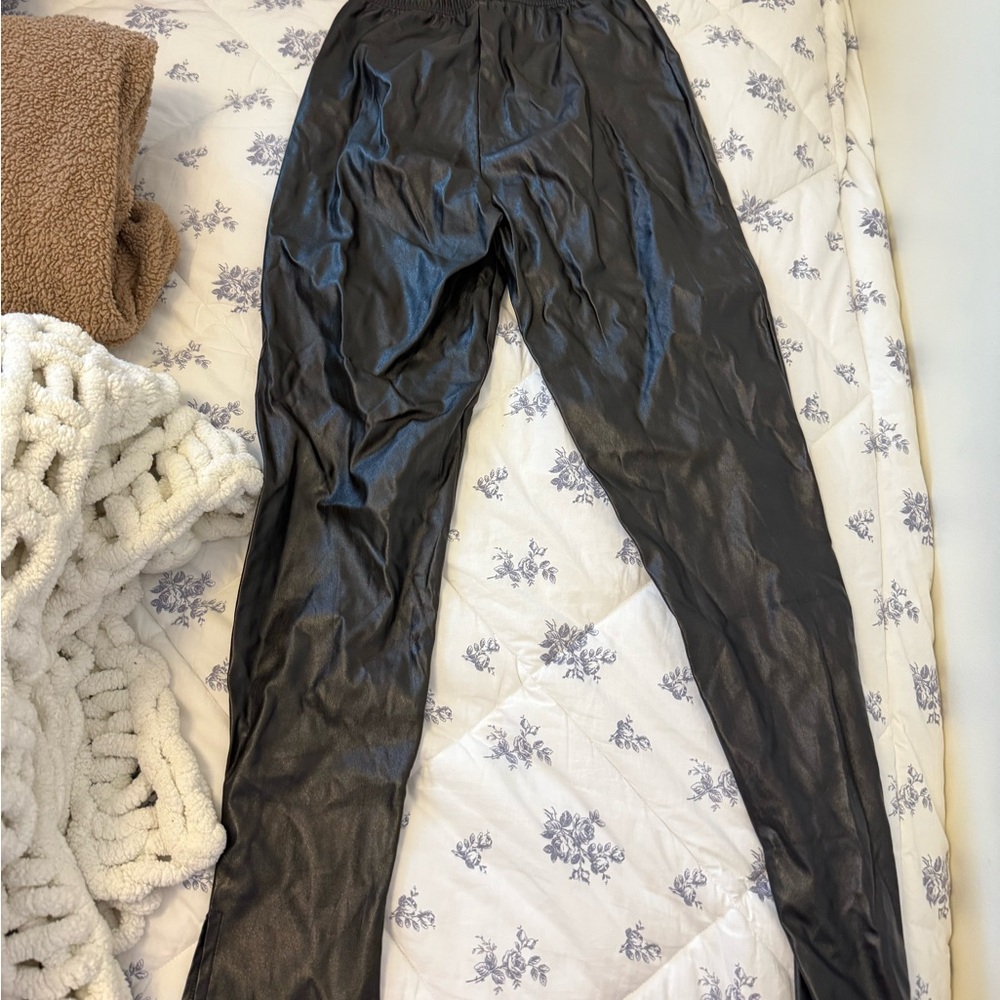 Black Shiny Pants